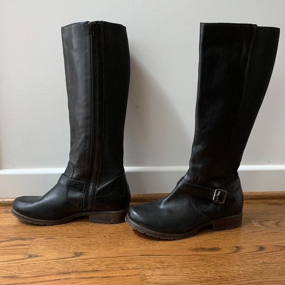 Kenneth Cole New York Black Leather Riding Boot - Picture 14 of 16